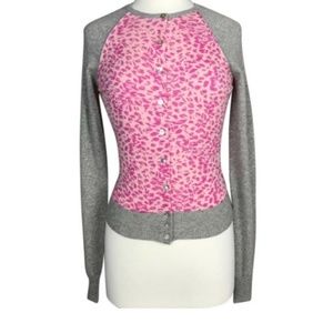 Joie Pink&Grey cashmere Cardigan